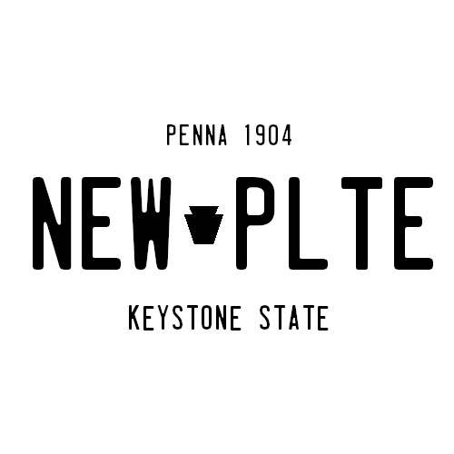 New PA License Plate - 1904 Classic